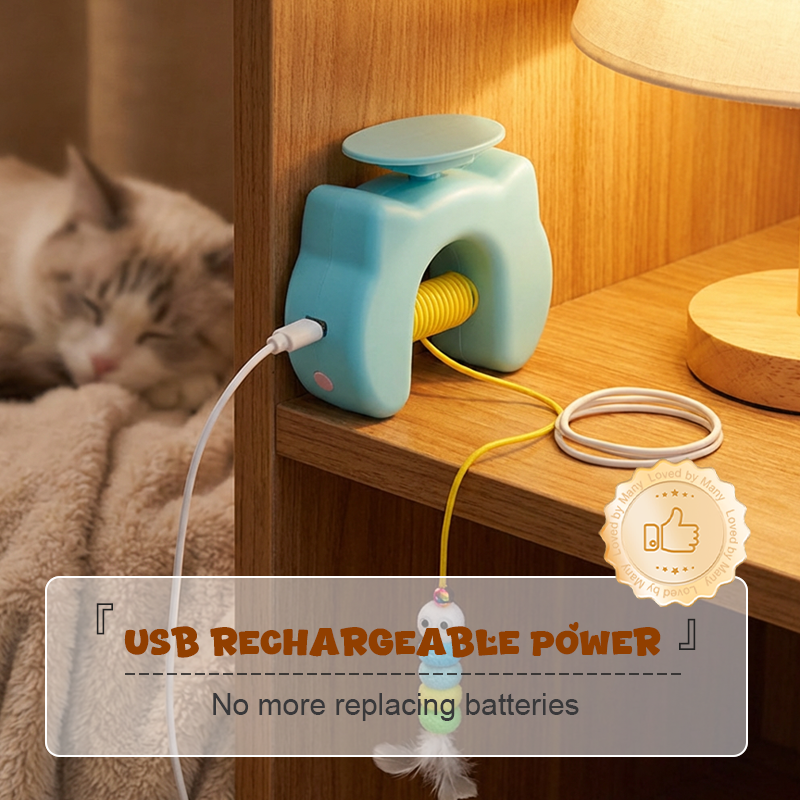 ⚡ Flash Sale 🔥Automatic Retractable Cat Teaser Toy