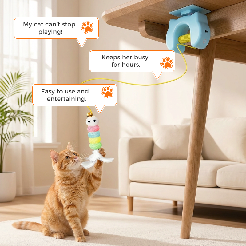 ⚡ Flash Sale 🔥Automatic Retractable Cat Teaser Toy