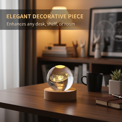 🛒 Mega Bargain 💥Engraved Crystal Glass Ball Night Light