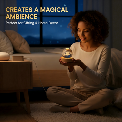 🛒 Mega Bargain 💥Engraved Crystal Glass Ball Night Light