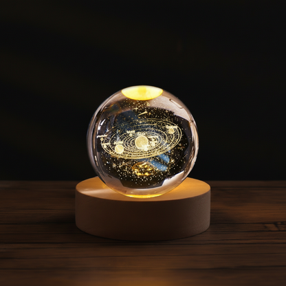 🛒 Mega Bargain 💥Engraved Crystal Glass Ball Night Light
