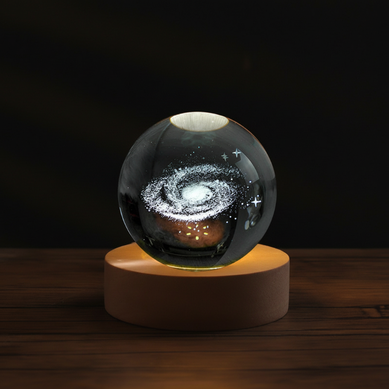 🛒 Mega Bargain 💥Engraved Crystal Glass Ball Night Light