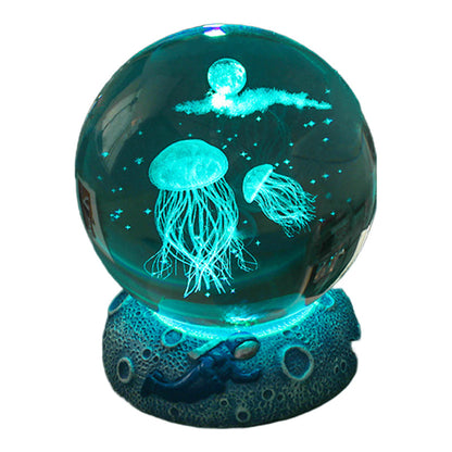 ✨ Time‑Limited Offer⚡Luminous Crystal Ball Night Lamp with Resin Base