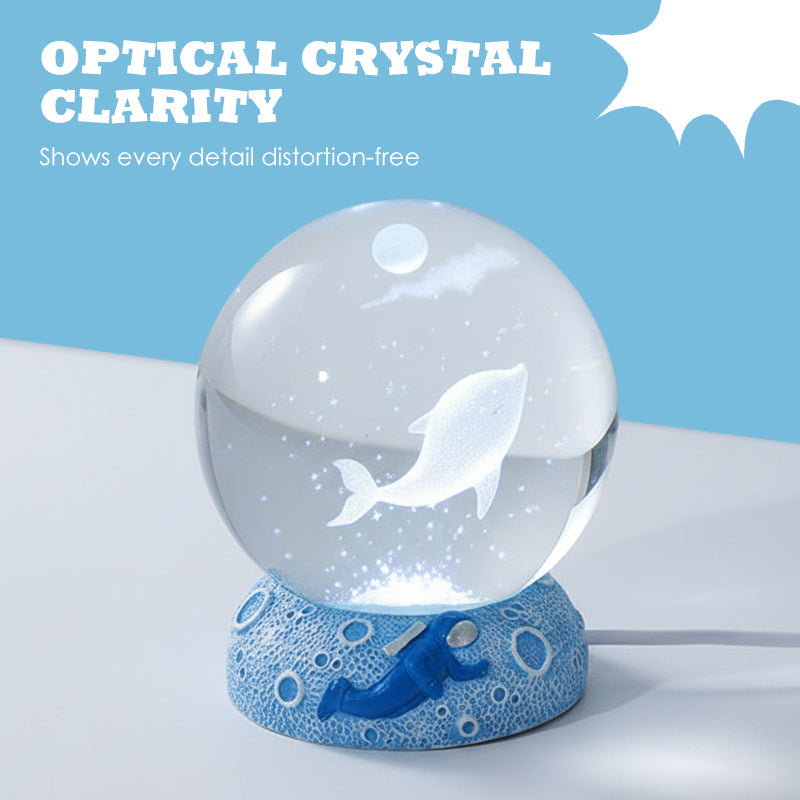 ✨ Time‑Limited Offer⚡Luminous Crystal Ball Night Lamp with Resin Base