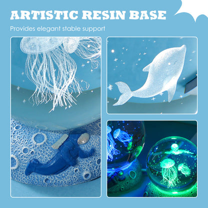 ✨ Time‑Limited Offer⚡Luminous Crystal Ball Night Lamp with Resin Base