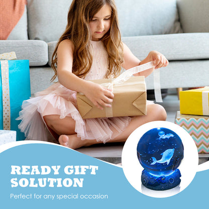 ✨ Time‑Limited Offer⚡Luminous Crystal Ball Night Lamp with Resin Base