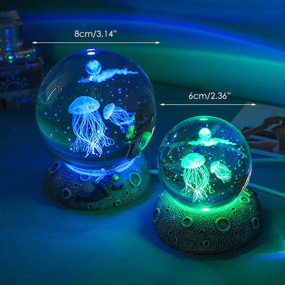 ✨ Time‑Limited Offer⚡Luminous Crystal Ball Night Lamp with Resin Base