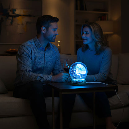 ✨ Time‑Limited Offer⚡Luminous Crystal Ball Night Lamp with Resin Base