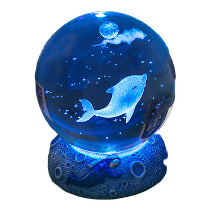 ✨ Time‑Limited Offer⚡Luminous Crystal Ball Night Lamp with Resin Base