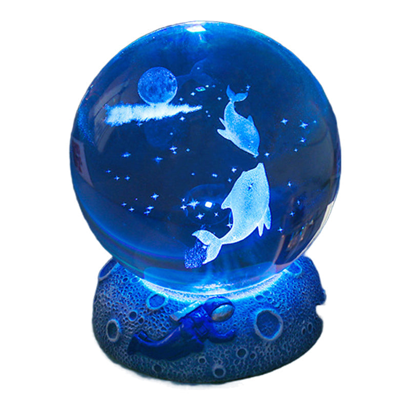 ✨ Time‑Limited Offer⚡Luminous Crystal Ball Night Lamp with Resin Base