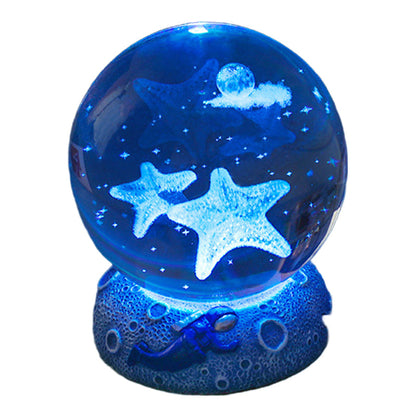 ✨ Time‑Limited Offer⚡Luminous Crystal Ball Night Lamp with Resin Base