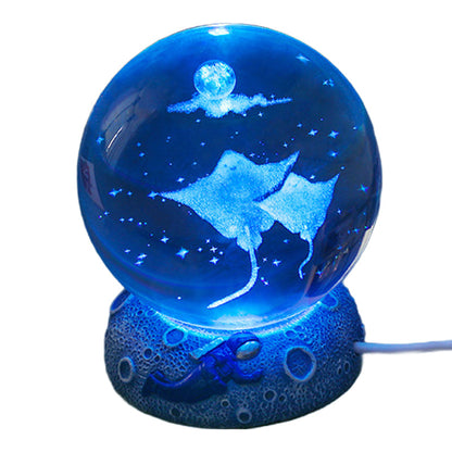 ✨ Time‑Limited Offer⚡Luminous Crystal Ball Night Lamp with Resin Base