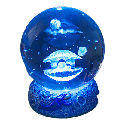 ✨ Time‑Limited Offer⚡Luminous Crystal Ball Night Lamp with Resin Base