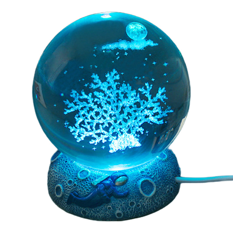 ✨ Time‑Limited Offer⚡Luminous Crystal Ball Night Lamp with Resin Base
