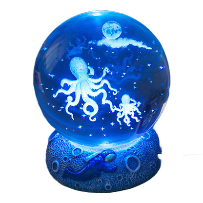 ✨ Time‑Limited Offer⚡Luminous Crystal Ball Night Lamp with Resin Base