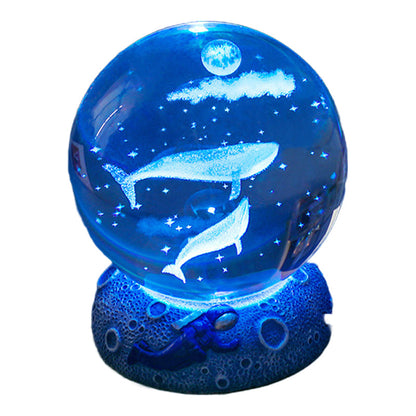✨ Time‑Limited Offer⚡Luminous Crystal Ball Night Lamp with Resin Base