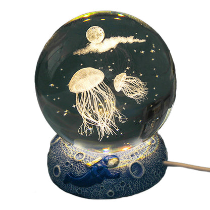 ✨ Time‑Limited Offer⚡Luminous Crystal Ball Night Lamp with Resin Base