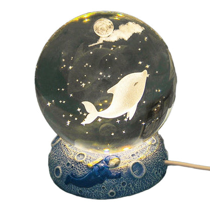 ✨ Time‑Limited Offer⚡Luminous Crystal Ball Night Lamp with Resin Base