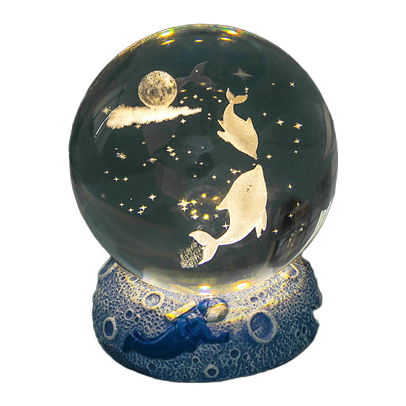 ✨ Time‑Limited Offer⚡Luminous Crystal Ball Night Lamp with Resin Base