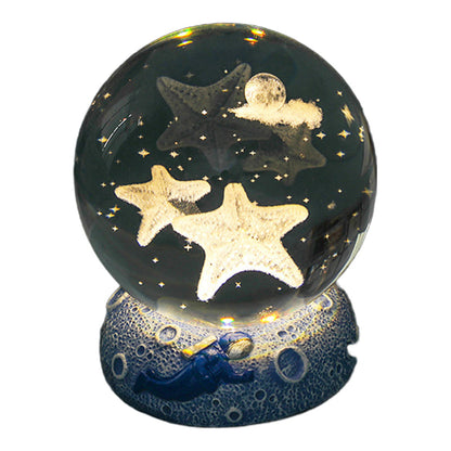 ✨ Time‑Limited Offer⚡Luminous Crystal Ball Night Lamp with Resin Base