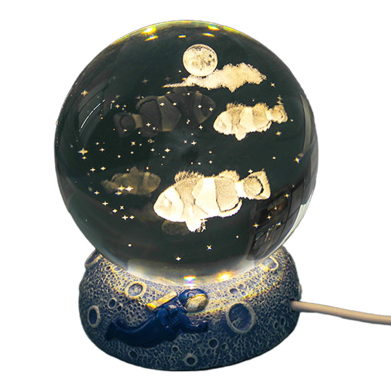 ✨ Time‑Limited Offer⚡Luminous Crystal Ball Night Lamp with Resin Base