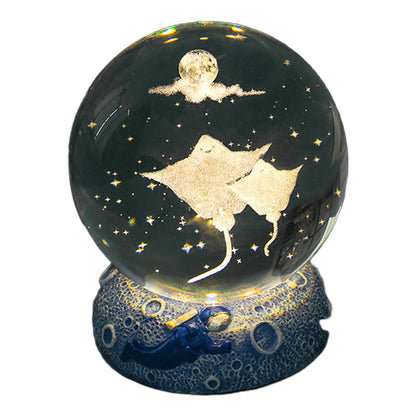✨ Time‑Limited Offer⚡Luminous Crystal Ball Night Lamp with Resin Base