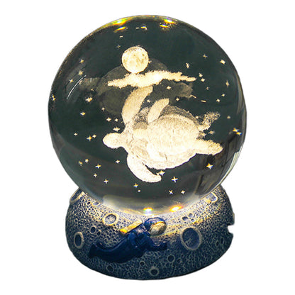 ✨ Time‑Limited Offer⚡Luminous Crystal Ball Night Lamp with Resin Base