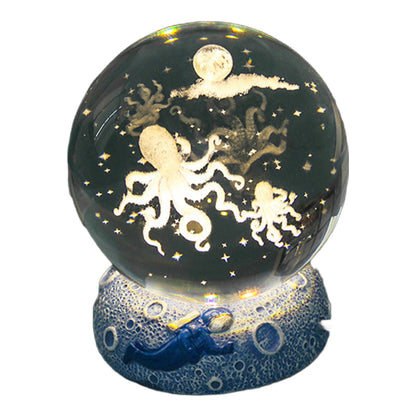 ✨ Time‑Limited Offer⚡Luminous Crystal Ball Night Lamp with Resin Base