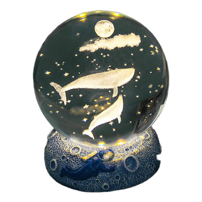 ✨ Time‑Limited Offer⚡Luminous Crystal Ball Night Lamp with Resin Base
