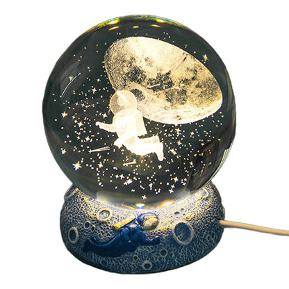 ✨ Time‑Limited Offer⚡Luminous Crystal Ball Night Lamp with Resin Base