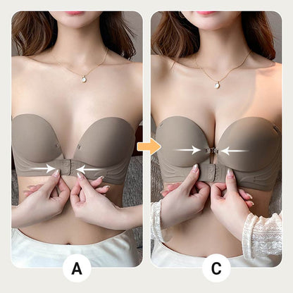⏳ Quick Sale 🎯Invisible Strap Front Buckle Push Up Bra