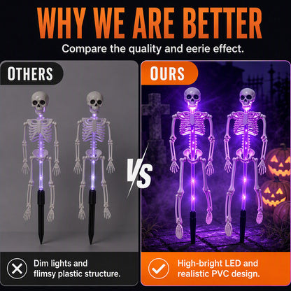 🎊 Special Blowout 🔥Solar Skeleton Ground Stake Lights Outdoor Waterproof Halloween Decor Lights