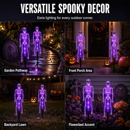 🎊 Special Blowout 🔥Solar Skeleton Ground Stake Lights Outdoor Waterproof Halloween Decor Lights