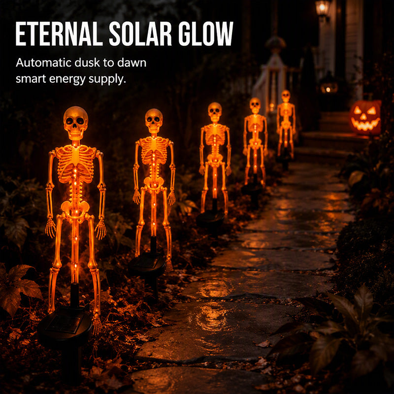 🎊 Special Blowout 🔥Solar Skeleton Ground Stake Lights Outdoor Waterproof Halloween Decor Lights
