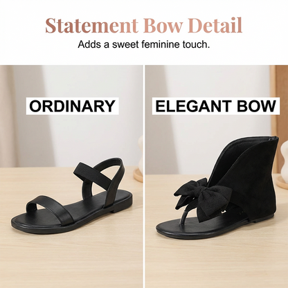 💎 Limited Deal ✨Retro Sweet Split-Toe Sandalswith Big Bow