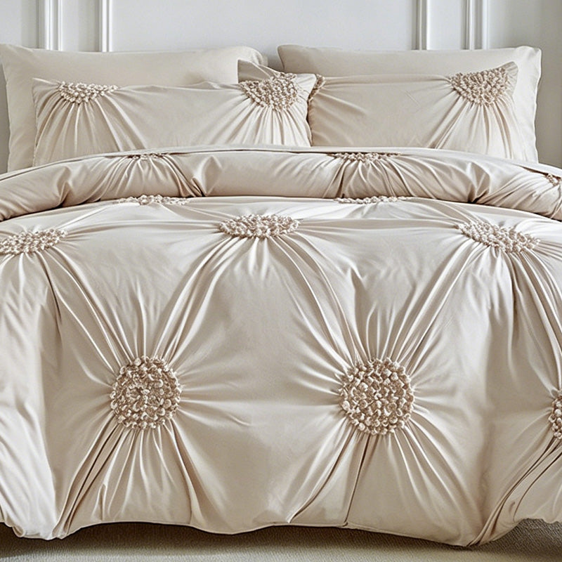 ⏳ Quick Sale 🎯Elegant Pinch Pleat Duvet Cover Set