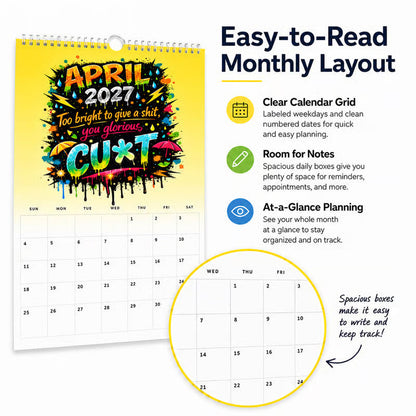 🛒 Mega Bargain 💥Funny Graffiti Wall Calendar