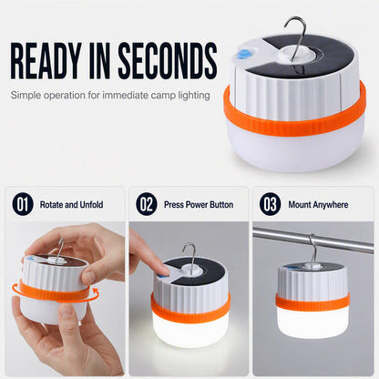 🛍️ Limited Time Drop ⚡Solar Telescopic Camping Light with Magnetic Base