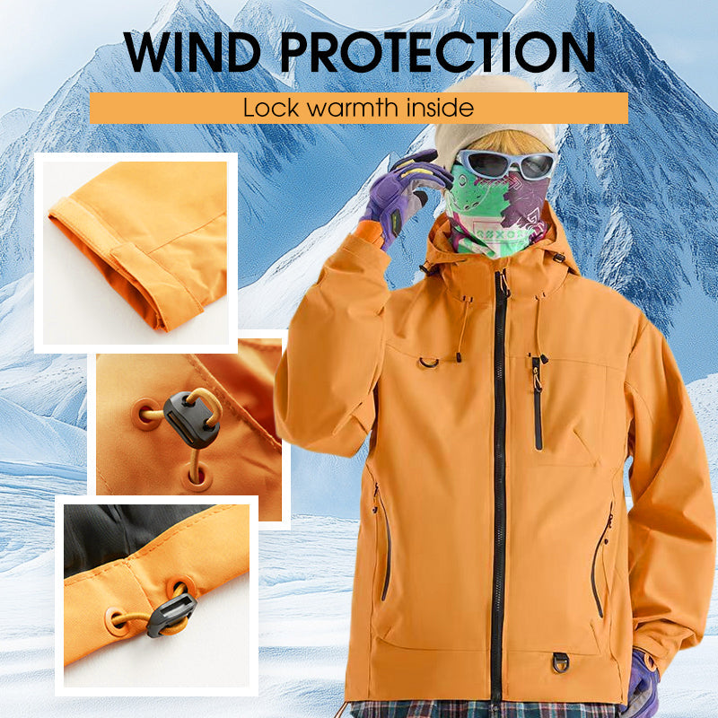 Fall New Arrivals-Outdoor Waterproof Sports Hooded Jacket– Windproof Breathable Sports Raincoat with Multi-Pockets, Durable & Abrasion-Resistant