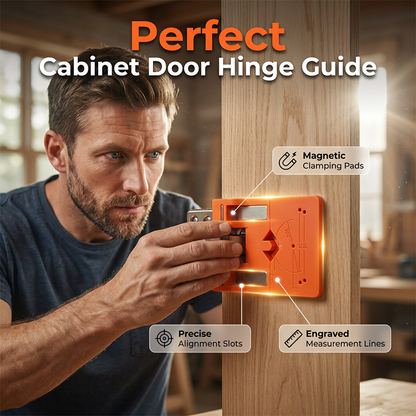 Cabinet Door Hinge Drilling Guide & Mounting Tool