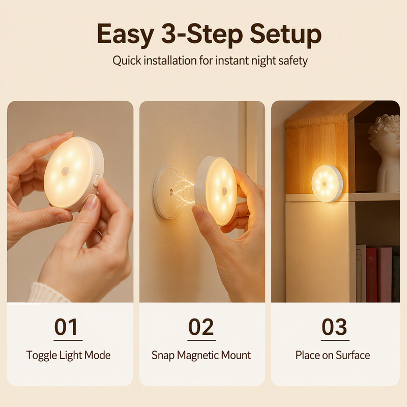 Magnetic Wireless LED Motion Sensor Night Light