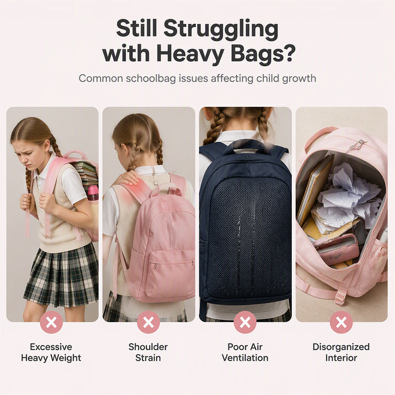 Waterproof Large Capacity Primary School Student Bookbag with Plaid Design
