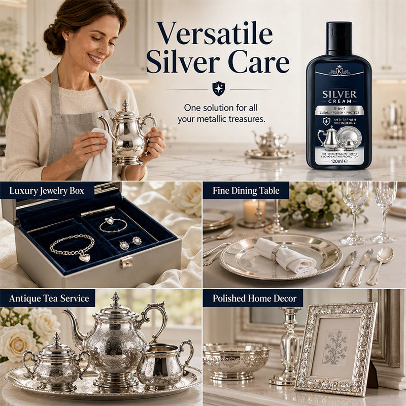 🎯 Amazing Deals - BUY 3 GET 5🔥Anti-Tarnish Silver Polish Cream for Jewelry & Metal