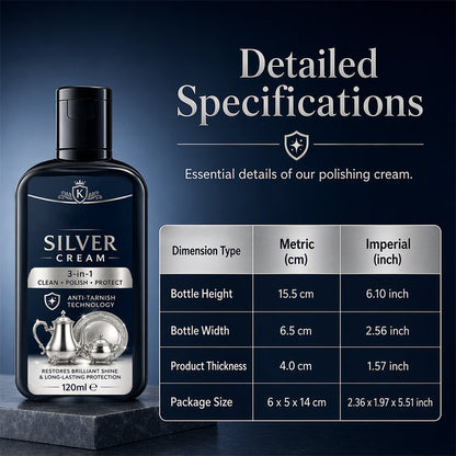 🎯 Amazing Deals - BUY 3 GET 5🔥Anti-Tarnish Silver Polish Cream for Jewelry & Metal
