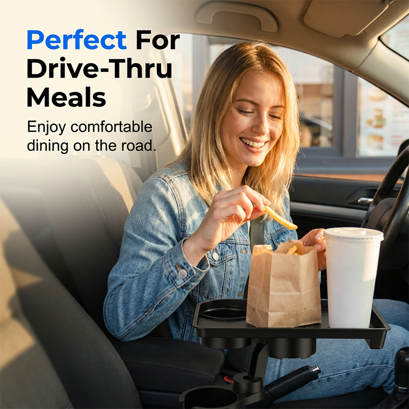 💰 Instant Discount ⏳Car Cup Holder Expander with Tray