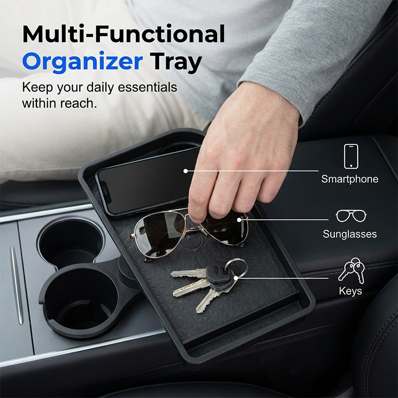 💰 Instant Discount ⏳Car Cup Holder Expander with Tray