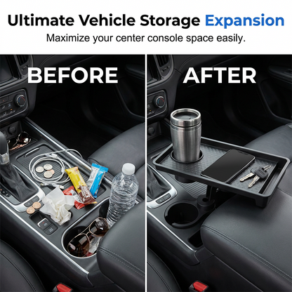 💰 Instant Discount ⏳Car Cup Holder Expander with Tray
