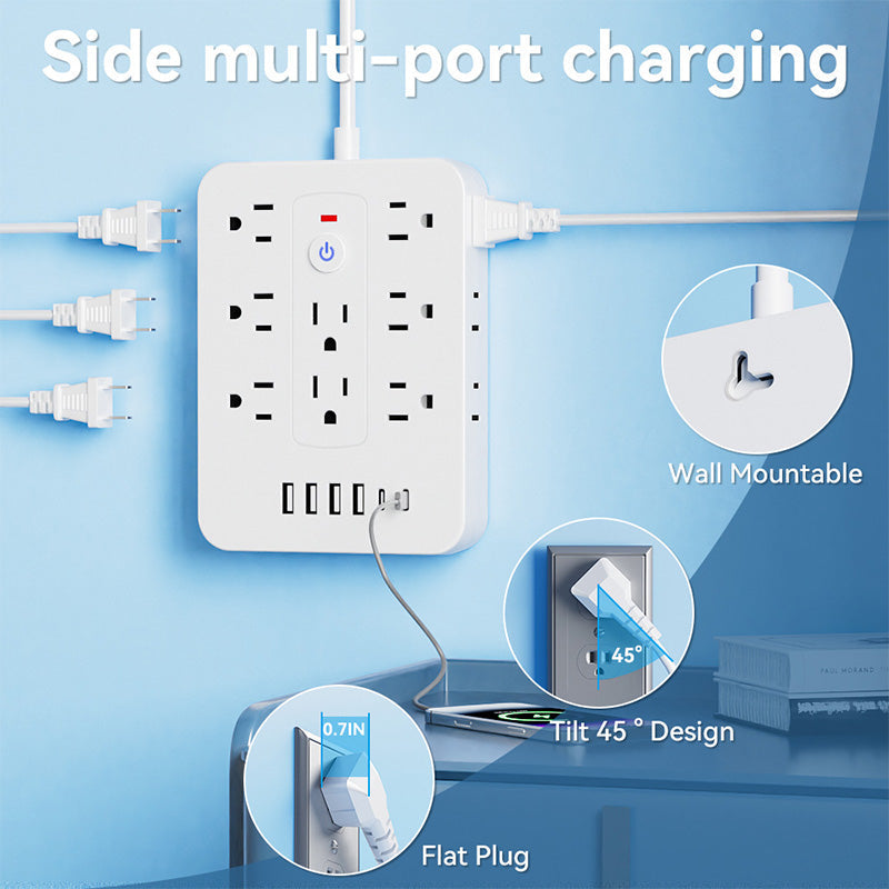💰 Instant Discount ⏳20-in-1 Power Strip with Overload Protection