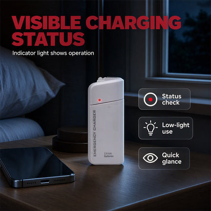 💰 Instant Discount ⏳Portable Emergency Phone Charger AA Battery Powered Power Bank with LED Flashlight