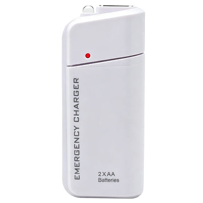 💰 Instant Discount ⏳Portable Emergency Phone Charger AA Battery Powered Power Bank with LED Flashlight